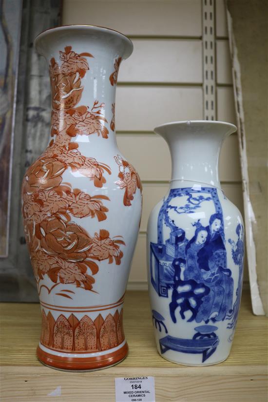 A group of mixed oriental ceramics